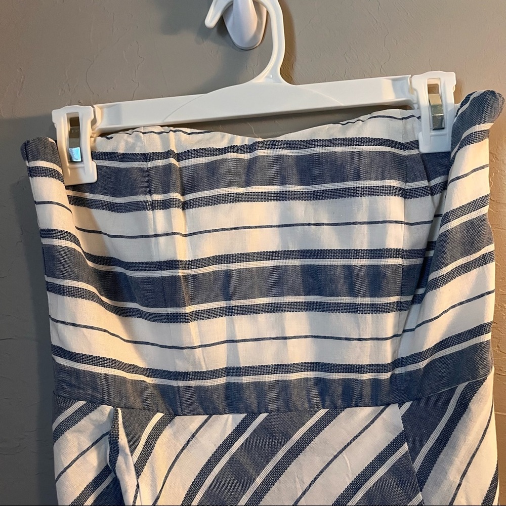 Lulu’s Delfino Striped Ruffled Strapless Mini Dress with Sweetheart Neckline - Picture 8 of 15